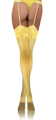 Sesto Senso Damen Strümpfe PDP 03 – Elegante Halbmatte Feinstrümpfe, 20 DEN, Komfortabel und Elastisch, Poliamid, Ideal für Arbeit und Romantische Anlässe, Gelb, Für Frauen