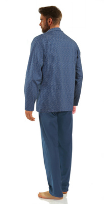 Pijama bărbătească cu mânecă lungă Albastră