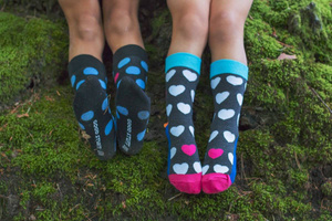 Graue Soxo Good Stuff Kindersocken mit Herzen