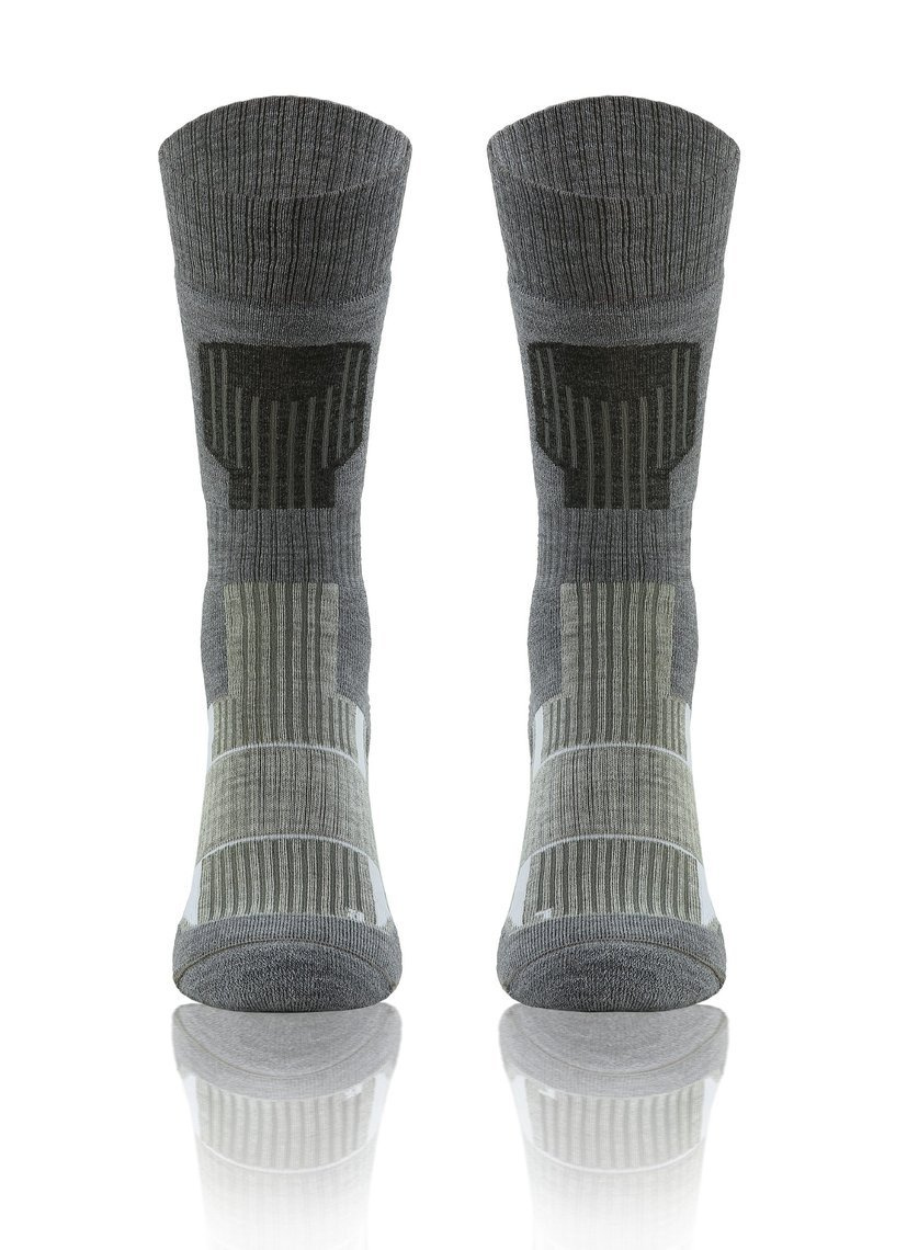 Șosete de lână Trekking Winter Gri Multicolor