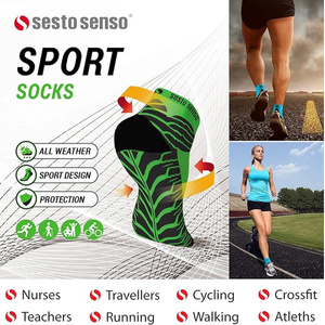 Bawełniane oddychające bezszwowe SKARPETY SPORTOWE SPORT SOCKS Sesto Senso 