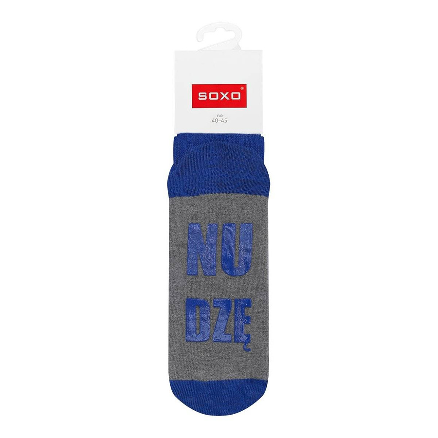 SOXO Herren lange Socken mit Aufschrift Baumwolle lustig 