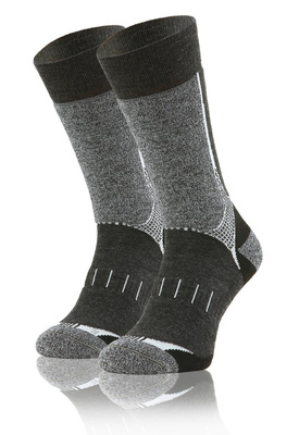 Wollsocken Trekking Winter Grau Mehrfarbig