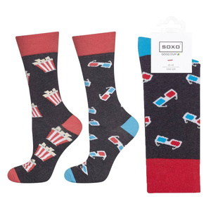 Bunte Soxo Good Stuff Baumwoll-Kinosocken für Männer 