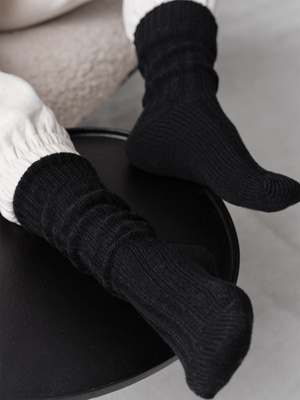 Wollsocken Art. 085 Schwarz