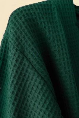S BATHROBE WAFFLE B.GREEN XXL