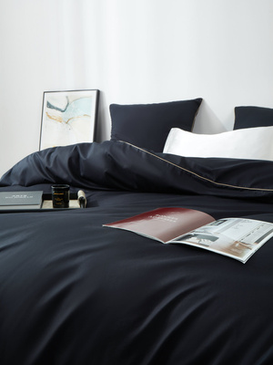 Bettwäsche Satin Queen Schwarz