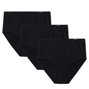 Damen-Slips Maxi Serie 3BLP-585 Beige/Schwarz/Weiß