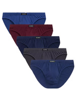 Herren Slips 5er-Pack Sport Grau/Rot/Marine/Blau