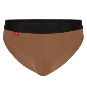 Atlantic Herren Sport Slips – Komfortable Unterwäsche aus Pima Baumwolle & Modal, Anatomic Fit, Premium Kollektion JZ23, Braun/Schwarz/Beige, 4er Pack