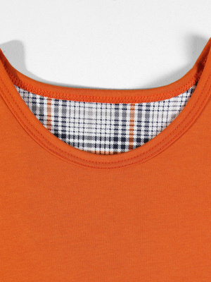 Kurzarm-Schlafanzug Herren Serie Orange