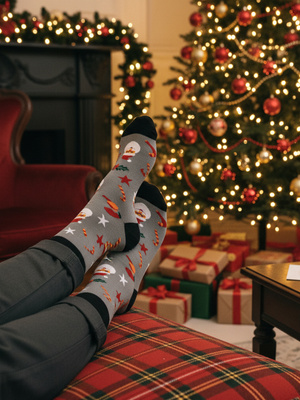 Men's Christmas Socks Santa Claus