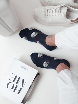 Sneaker Socken Serie 1108 Dunkelblau und Schwarz