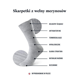 Skarpety męskie wykonane z wełny merynosów Art. 130 Steven