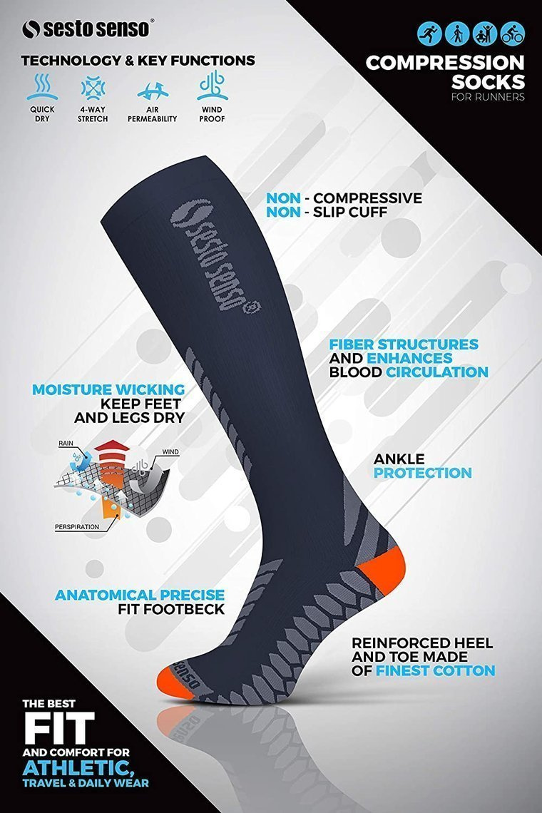 Șosete compresive lungi sport Seria Multicolor