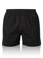 Men's Loose Boxer Shorts with Buttons Black