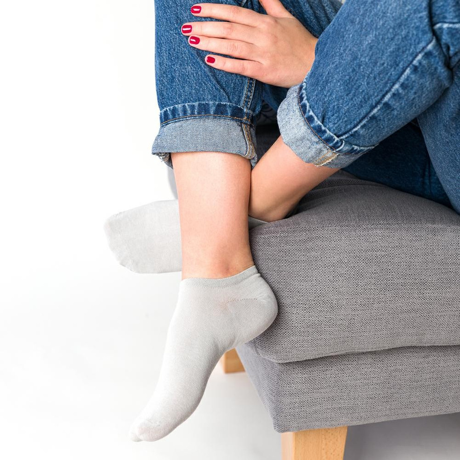 Sneaker-Socken Art.007 Hellgrau