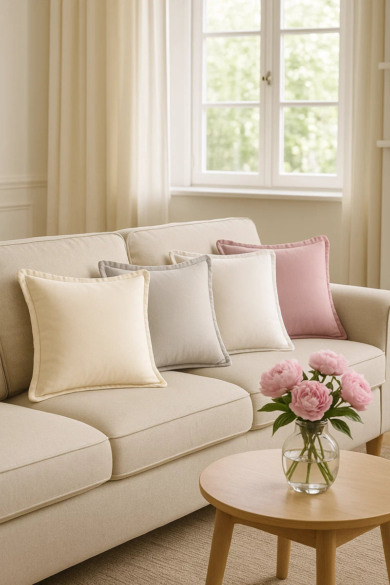 Kissen Soft Velvet Creme