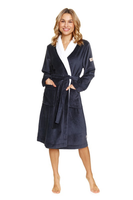 Langer Bademantel Serie 7182 Grau