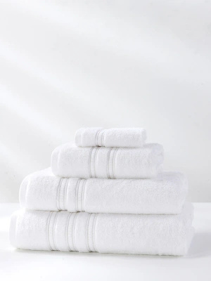 Handtuch Harmony Weiß/Silber