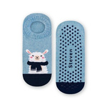 Füße aus Frottee mit Abs-Kunststoff. 134 XG038 melange blau