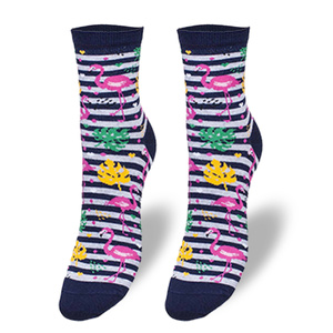 Șosete Dama Wzorzyste 200 Gri și Albastru