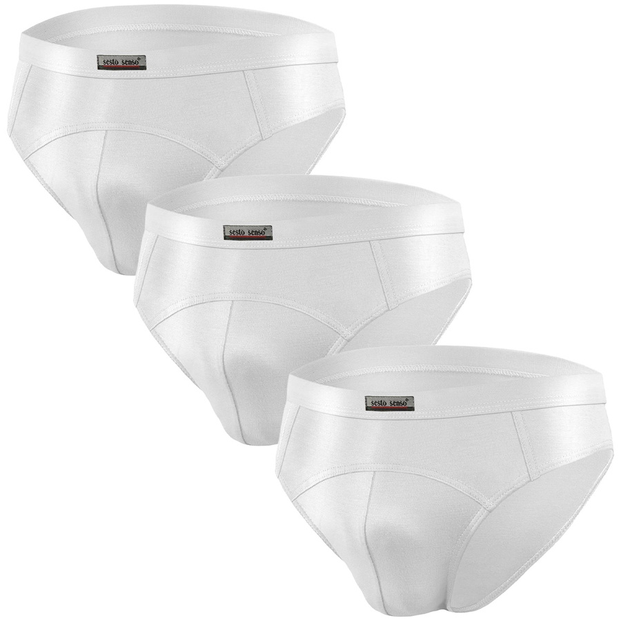 3x Herrenslip aus Baumwolle mit druckfreiem Gummizug Nipper