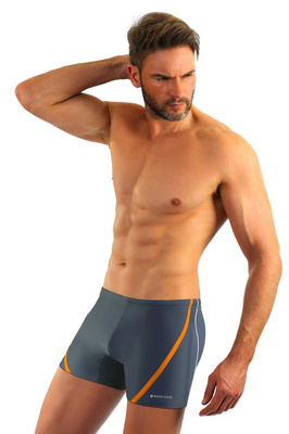 Badeboxer Serie Grau Orange