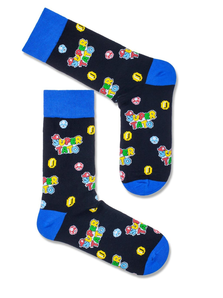 Mario Super Dad Herrensocken, Farbe Kornblume, Größe 42-46