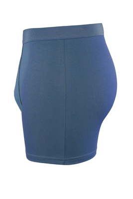 Sesto Senso Herren Baumwoll Boxershorts – Bequeme Unterwäsche mit Elastan, Atmungsaktiv, Flache Nähte, Ohne Druckstellen, Blau, für Männer