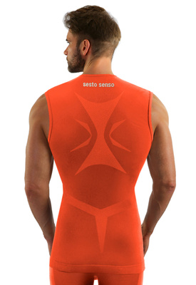Ärmelloses Herren-Unterhemd Thermo Active Orange
