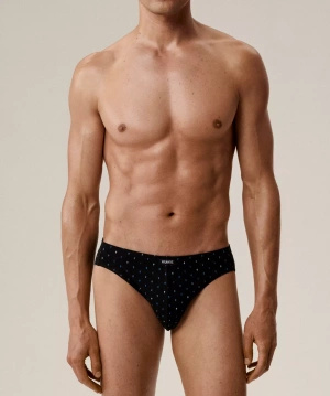 Herren-Slips Sport Serie 3mp-204 Schwarz und Blau