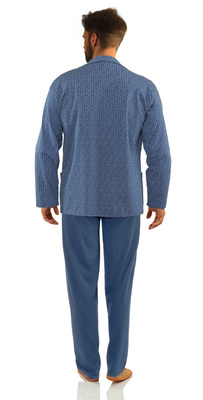 Pijama bărbătească cu mânecă lungă Albastră