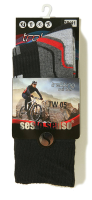 Sesto Senso Trekking Winter Skisocken Set – Warme, Antibakterielle Socken mit Silberionen, Thermoline Technologie, 3er Pack, Mehrfarbig, Damen und Herren, Ideal für Outdoor-Aktivitäten, Atmungsaktiv, Verhindert Blasenbildung