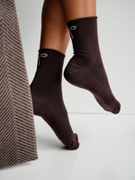 Women's unpressed socks in ribbon with bow 0200