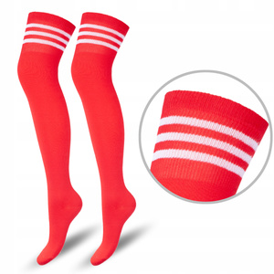 Gestreifte Socken aus gerippter Baumwolle