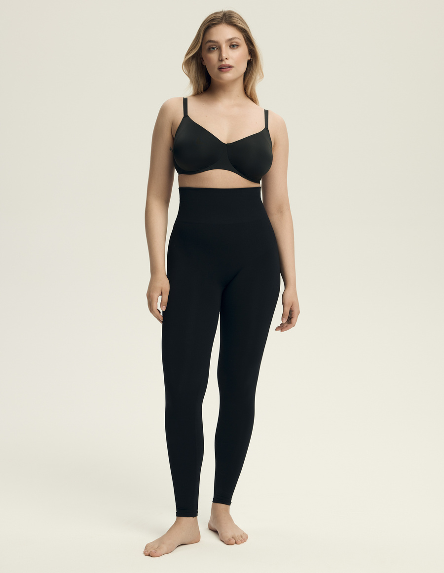 Shrinky Modeling Leggings Schwarz