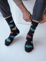 Herrensocken Avangard 0125 Schwarz mit Autos