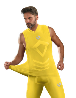 Ärmelloses Herrenhemd Thermo Active Gelb
