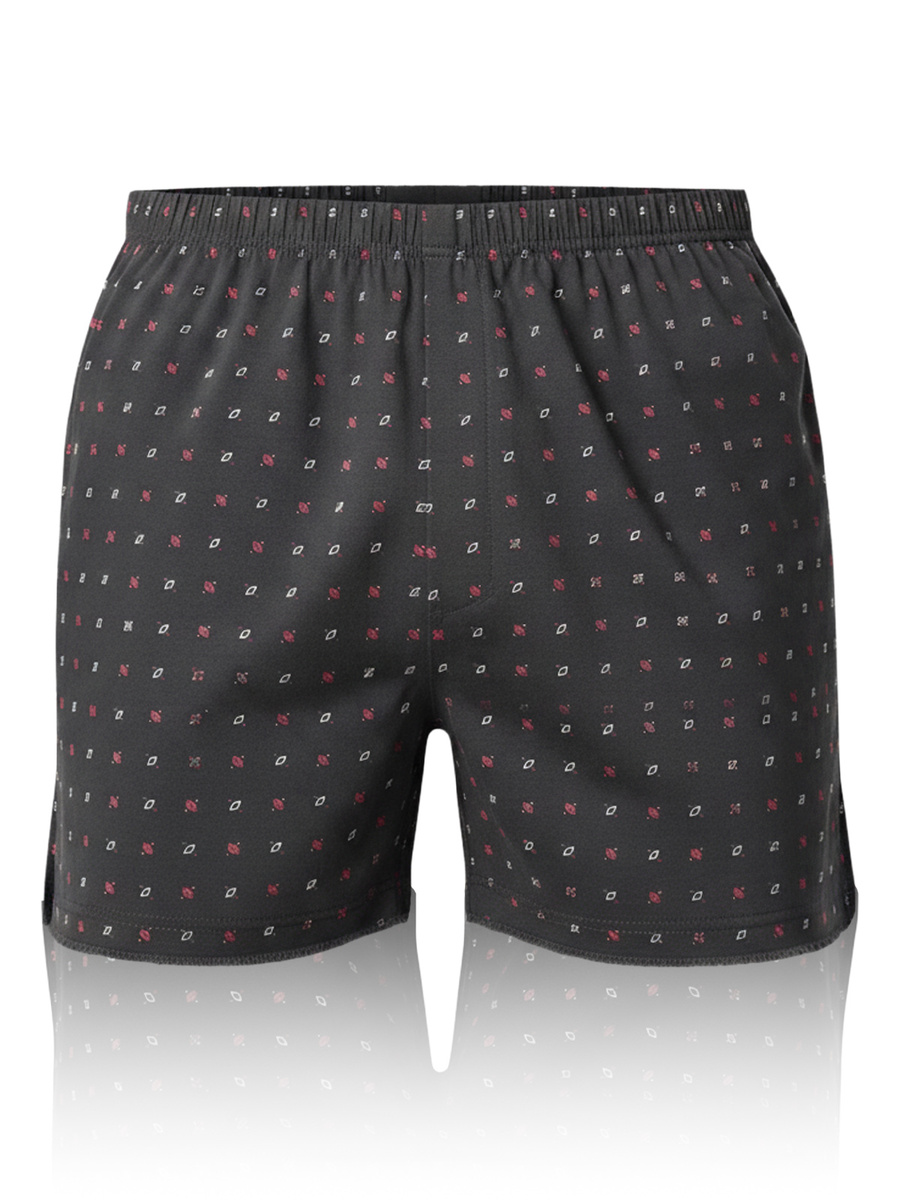 Herren Loose Boxershorts mit Knöpfen Schwarz
