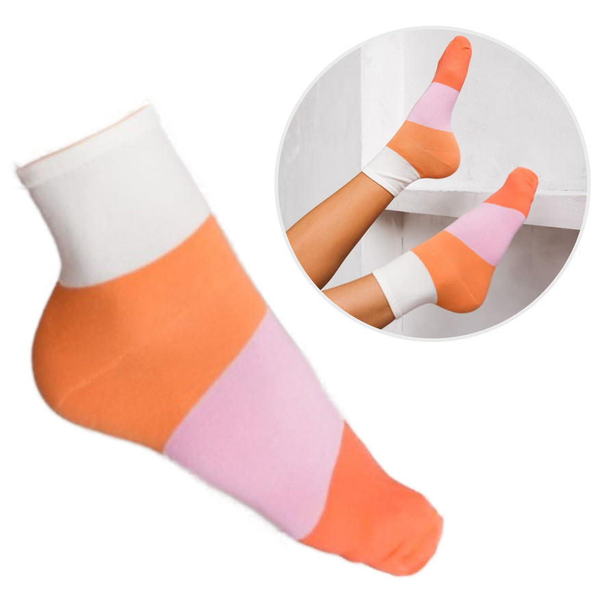 Damensocken Breit gestreift 