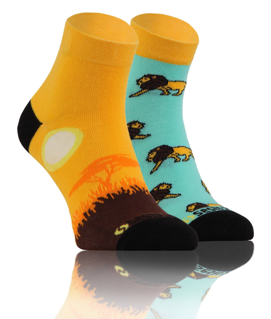 Kolorowe śmieszne ZAKOSTKI SKARPETY FINEST Sesto Senso