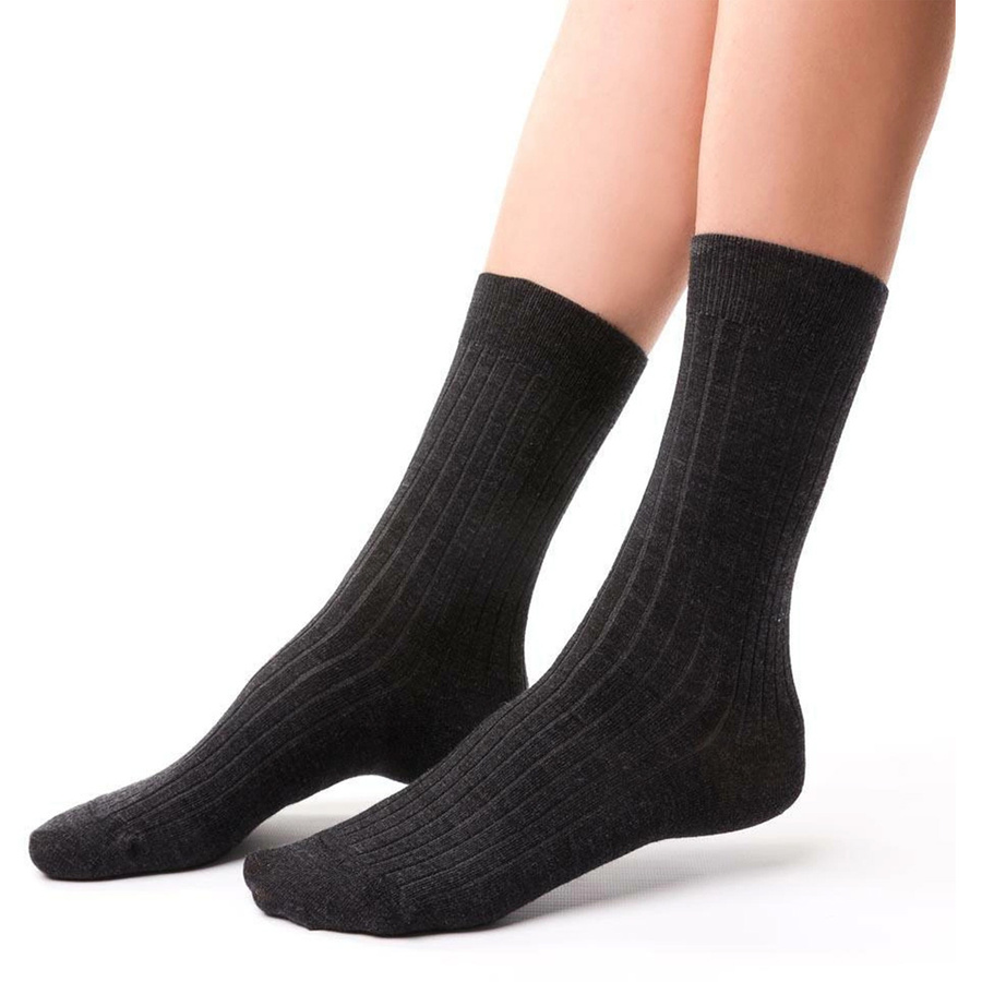Skarpetki w prążek z wełny merino bezuciskowe art. 130 Steven