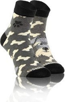 Sesto Senso Skarpetki Herren Damen – Baumwolle Bunte Muster, Komfortabel, Atmungsaktiv, Für Alltag & Elegante Outfits, Grau Bunt, 15cm Länge, Rutschfeste Bündchen