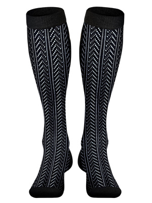 Kniestrümpfe Serie Ajour Schwarz