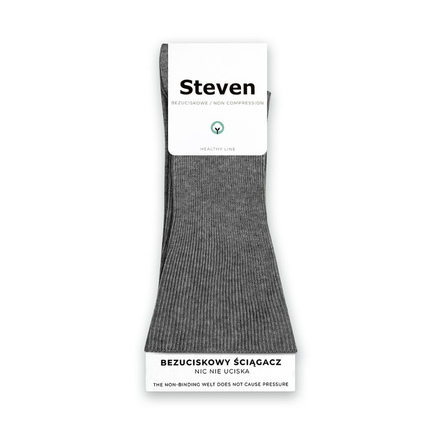 Cotton Non-Pressure Socks Art. 018 Grey Mélange