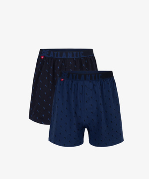 Herren-Boxershorts Serie 2MBX-035 Dunkelblau und Blau