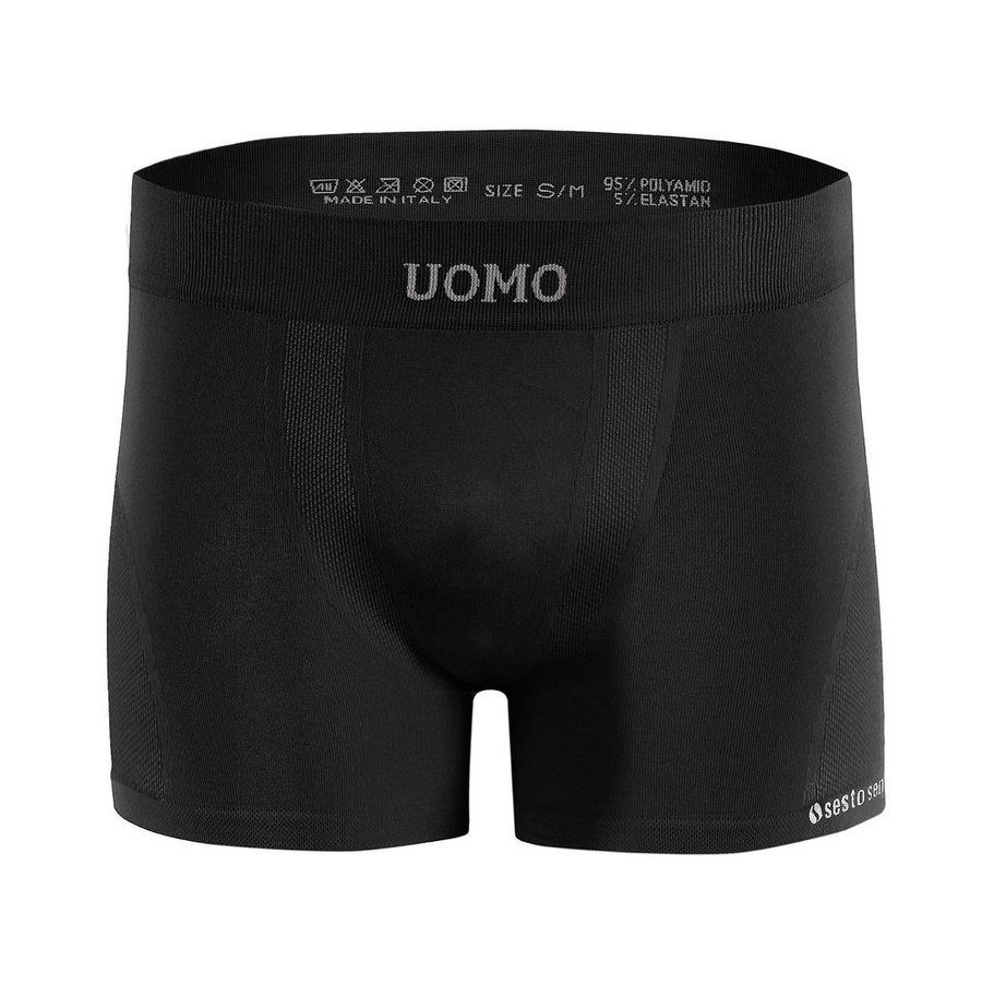 Sesto Senso Herren Nahtlose Boxer Shorts – Sportlich, Bequem, 3er Pack, Poliamid-Elastan, Schwarz, L/XL – Perfekt für Aktive, Hochwertige Qualität
