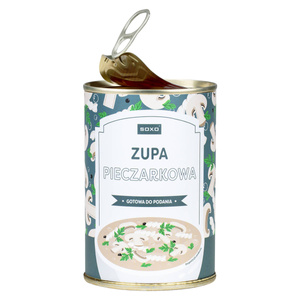 Kolorowe Męskie | Damskie Skarpetki SOXO GOOD STUFF zupa pieczarkowa w puszce + przepis Unisex