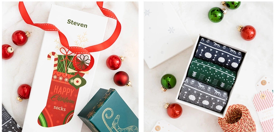 Skarpety świąteczne w mikołaje art. 136 KL103 czarny